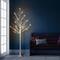 6ft. Pre-Lit White Artificial Twig Tree, Warm White LED Lights